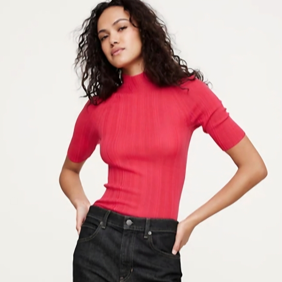 Banana Republic Light Blue Ribbed Turtleneck Sweater - Picture 4 of 4